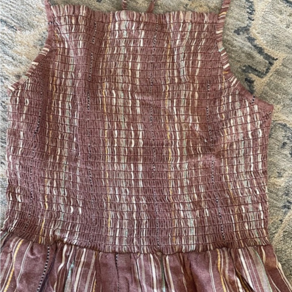 Striped Ruffle Bottom Romper - Picture 2 of 7